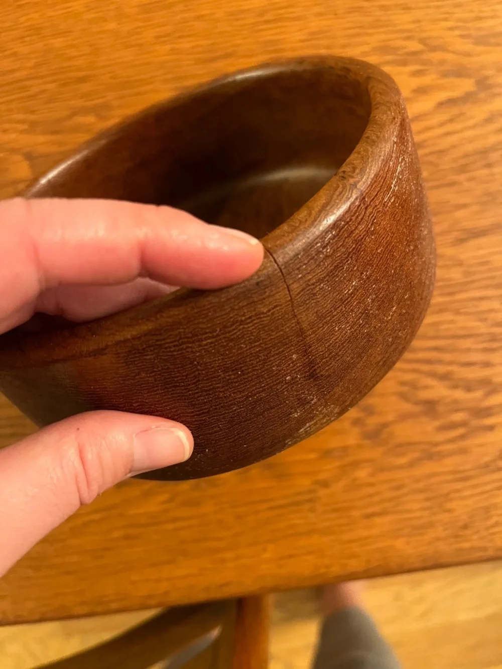 Vintage MCM Genuine Teak Wood Salad Bowls Goodwood Thailand - Set of 8